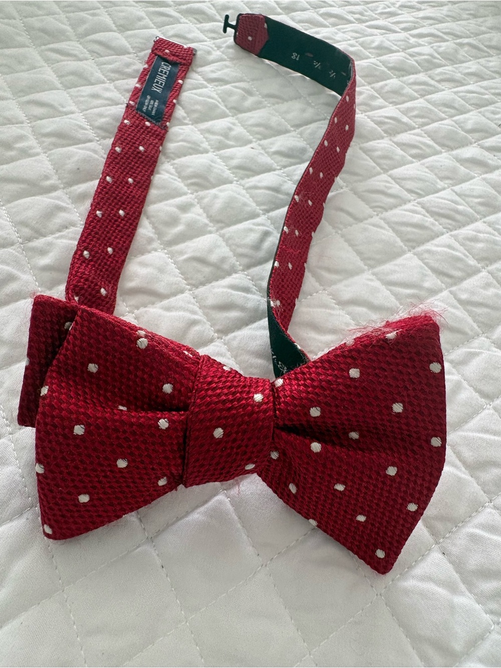 Daniel Cremieux Red Polka Dot Bow Tie Strap